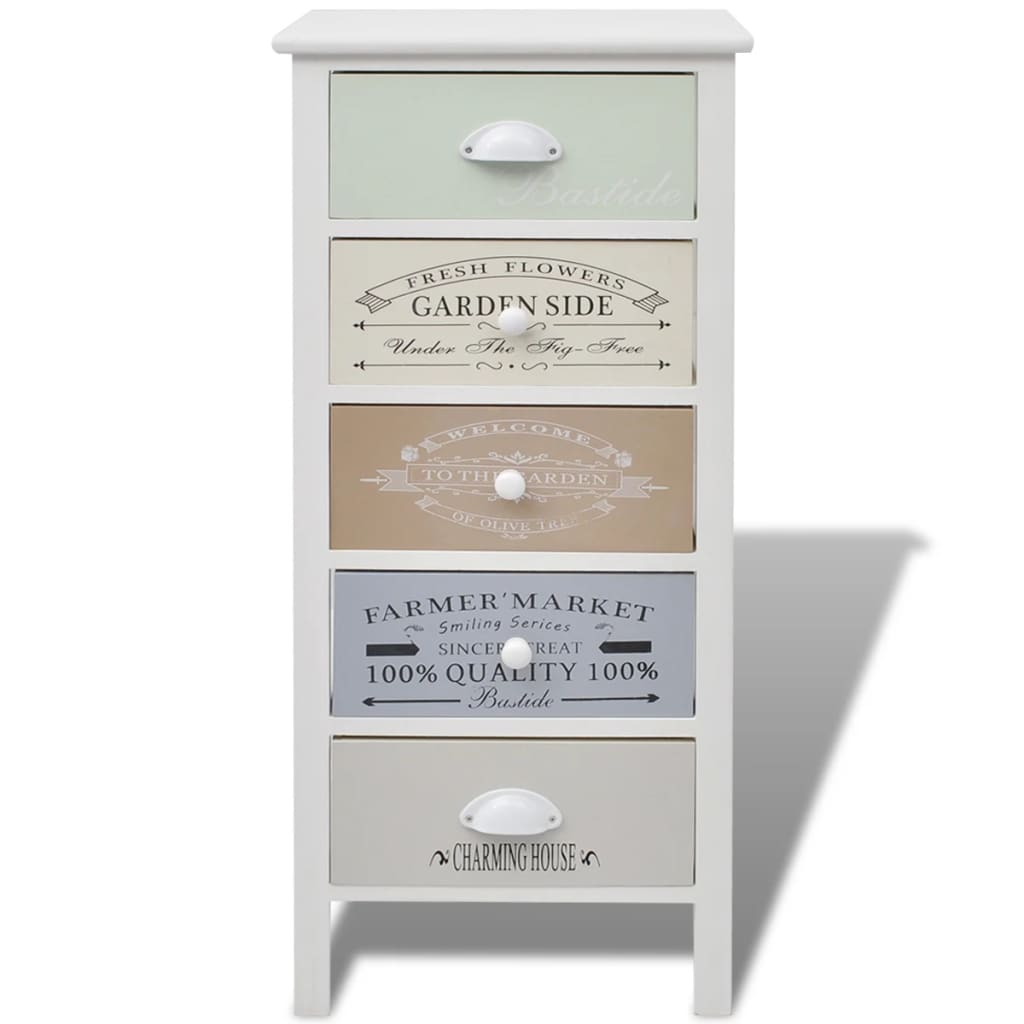 vidaXL Storage Cabinet | Multicoloured with vintage prints