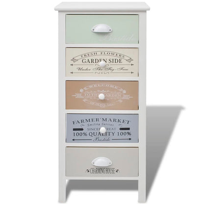 vidaXL Storage Cabinet | Multicoloured with vintage prints