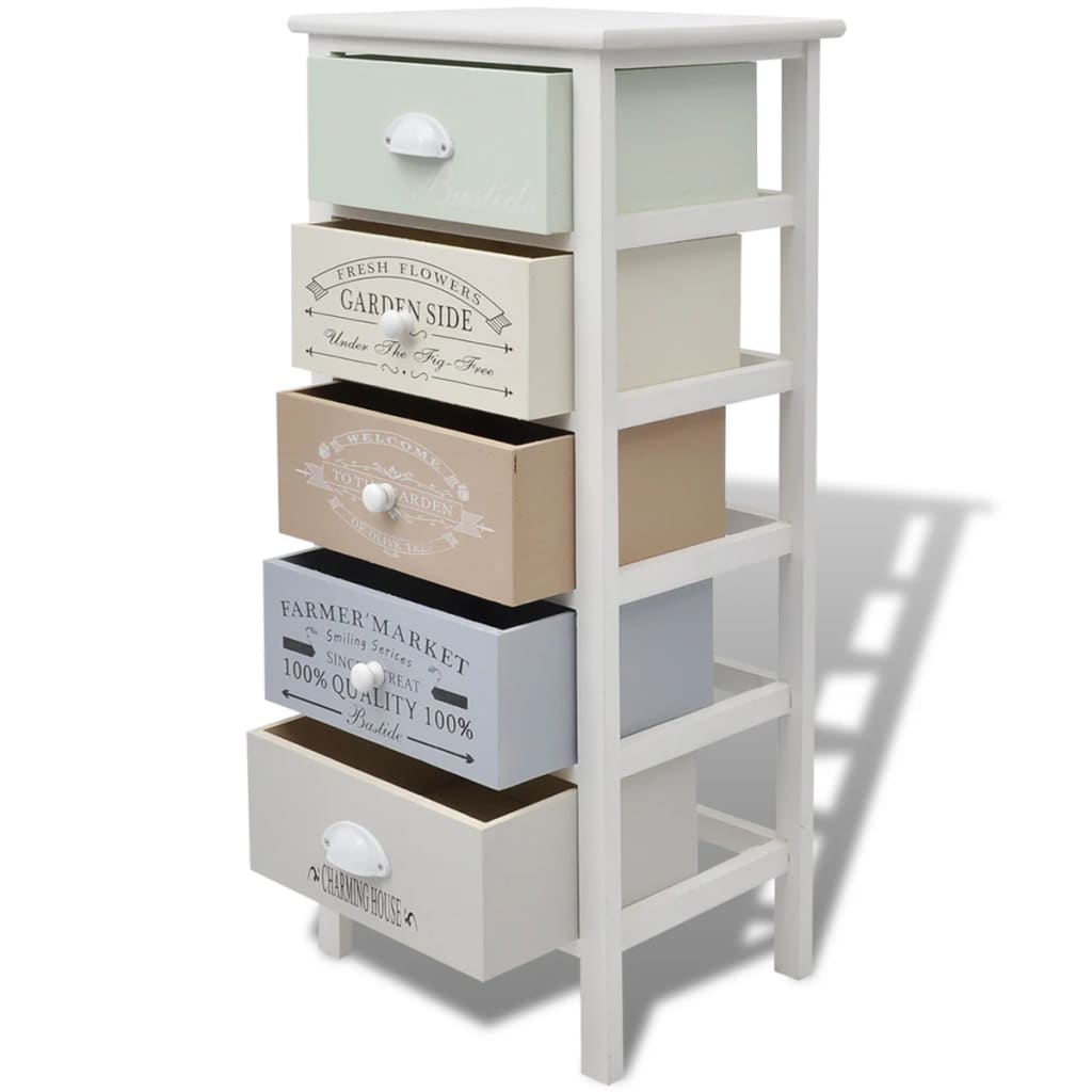 vidaXL Storage Cabinet | Multicoloured with vintage prints