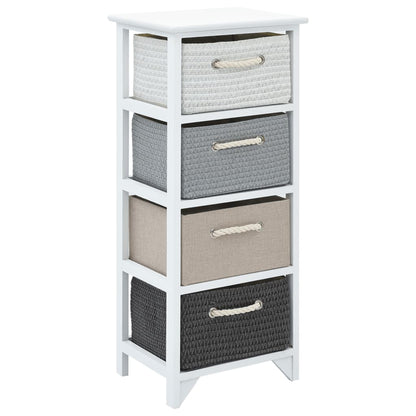 vidaXL Storage Cabinet | White, Grey, Beige, Black | Paulownia wood, MDF