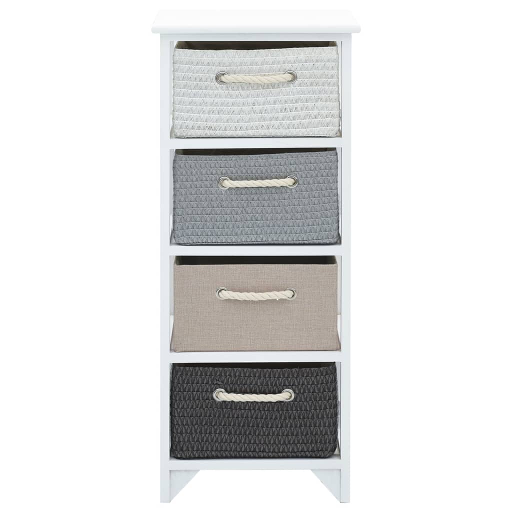 vidaXL Storage Cabinet | White, Grey, Beige, Black | Paulownia wood, MDF