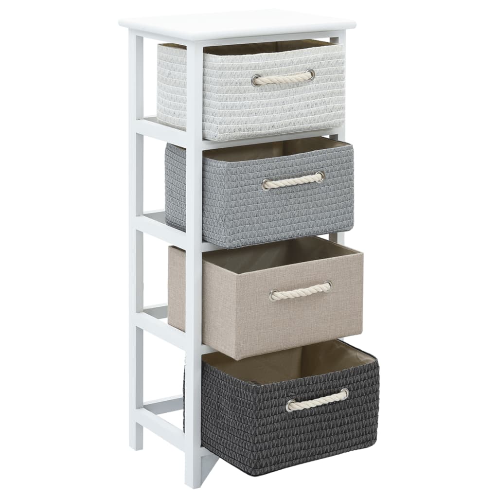 vidaXL Storage Cabinet | White, Grey, Beige, Black | Paulownia wood, MDF