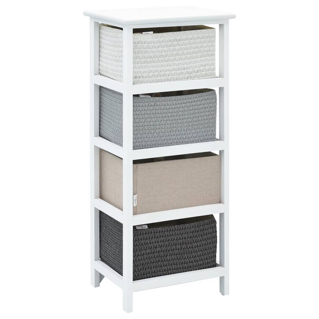 vidaXL Storage Cabinet | White, Grey, Beige, Black | Paulownia wood, MDF