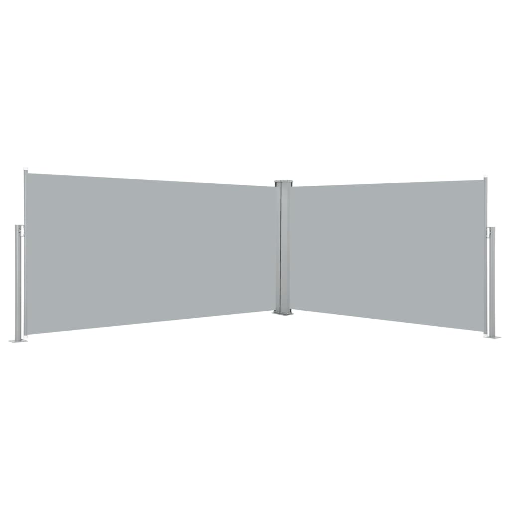vidaXL Side Awning | Grey | Polyester | 160 x 600 cm | Retractable