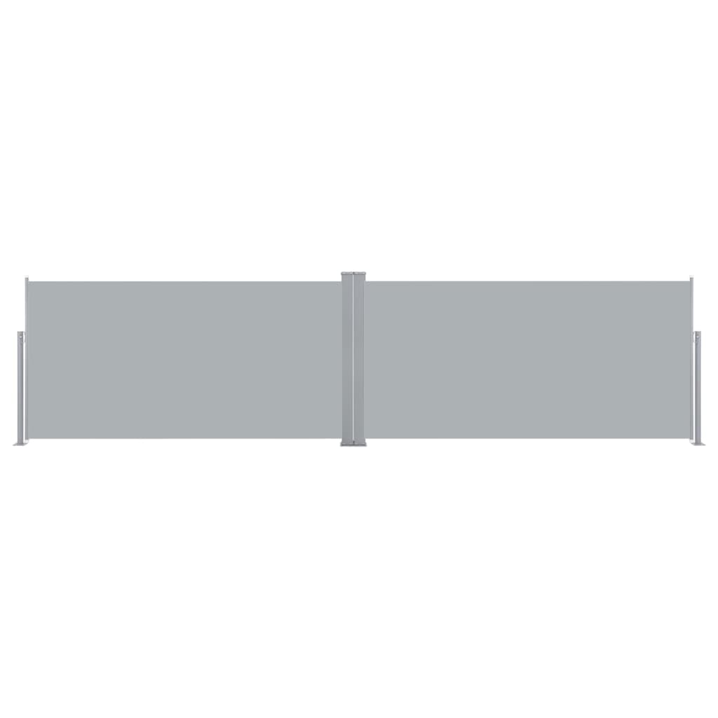vidaXL Side Awning | Grey | Polyester | 160 x 600 cm | Retractable