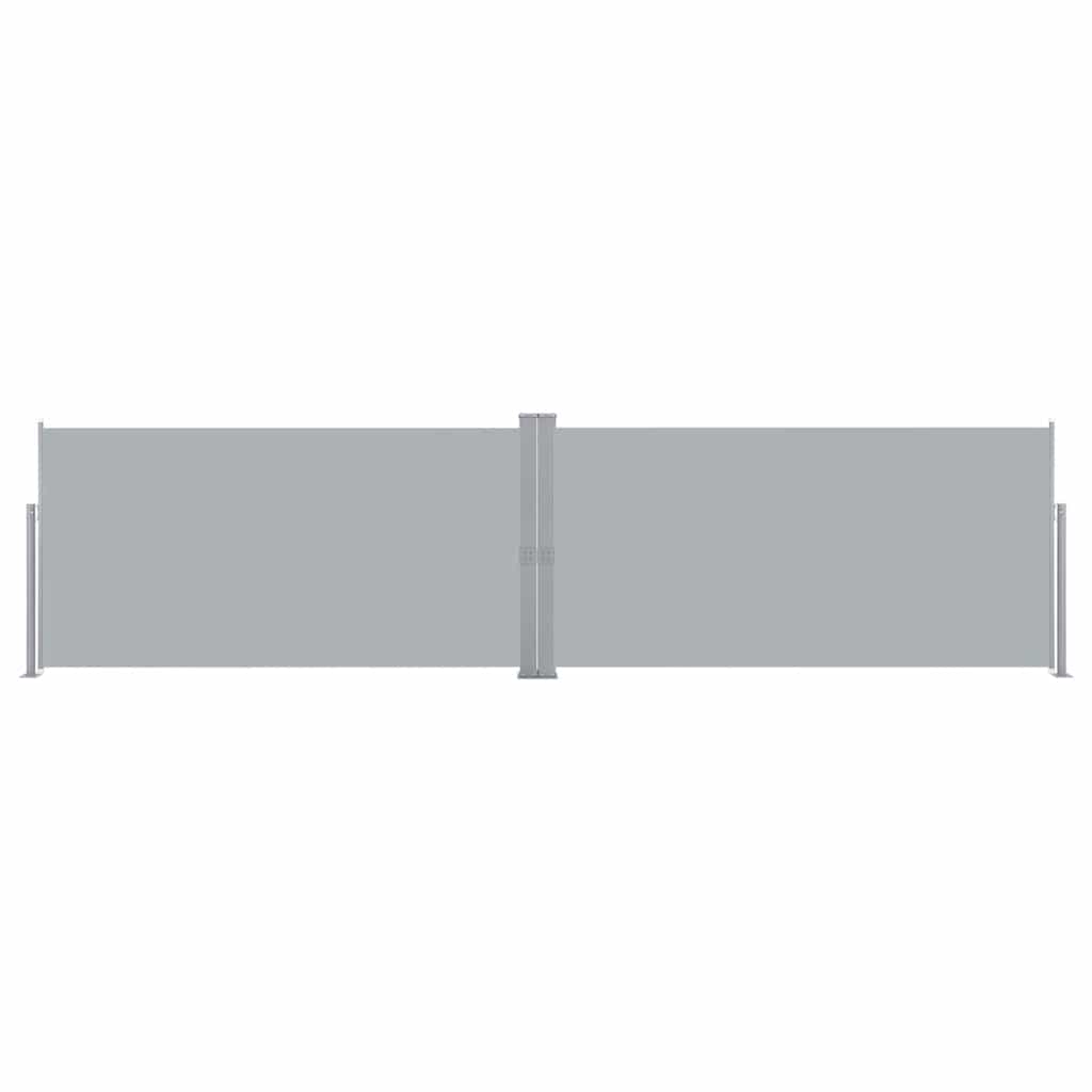 vidaXL Retractable Side Awning 160x600 cm Grey