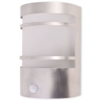 vidaXL Outdoor Wall Light with Sensor Stainless Steel