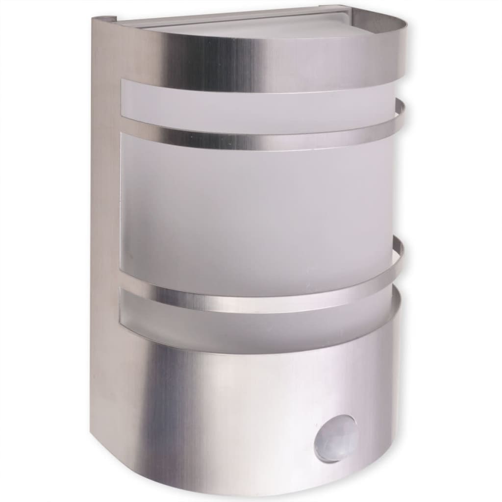 vidaXL Outdoor Wall Light with Sensor Stainless Steel