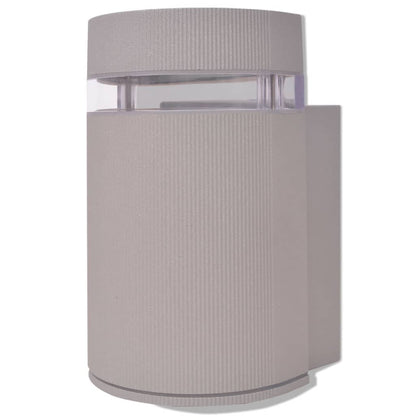 vidaXL Outdoor Semi-Cylindrical Wall Sconce Grey Aluminium