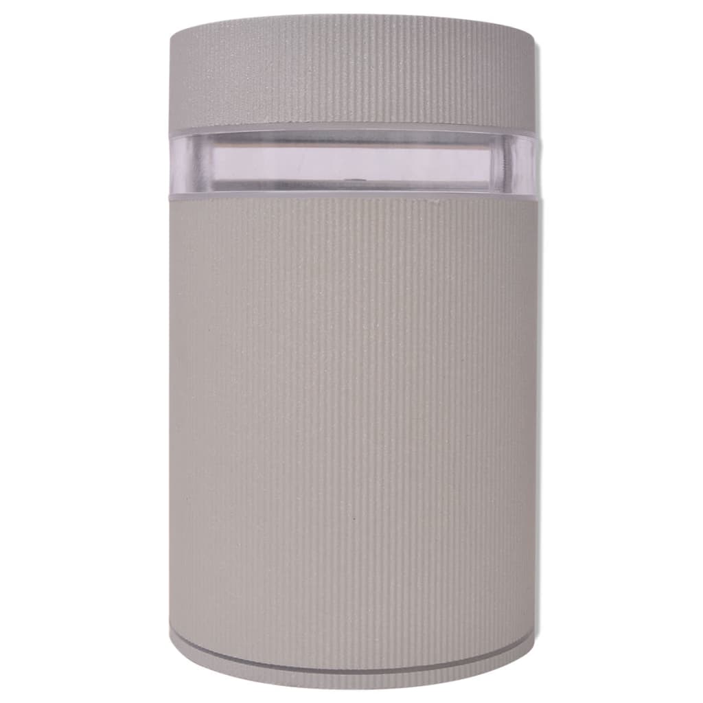 vidaXL Outdoor Semi-Cylindrical Wall Sconce Grey Aluminium