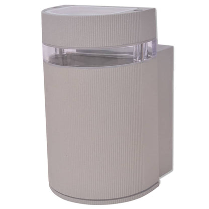 vidaXL Outdoor Semi-Cylindrical Wall Sconce Grey Aluminium