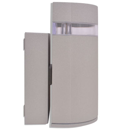 vidaXL Outdoor Semi-Cylindrical Wall Sconce Grey Aluminium
