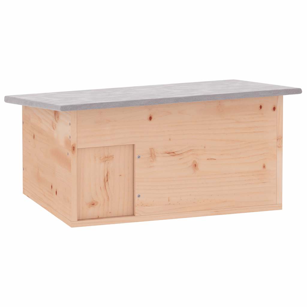 vidaXL Hedgehog House | Natural Wood | Sturdy Chinese fir wood | Portable