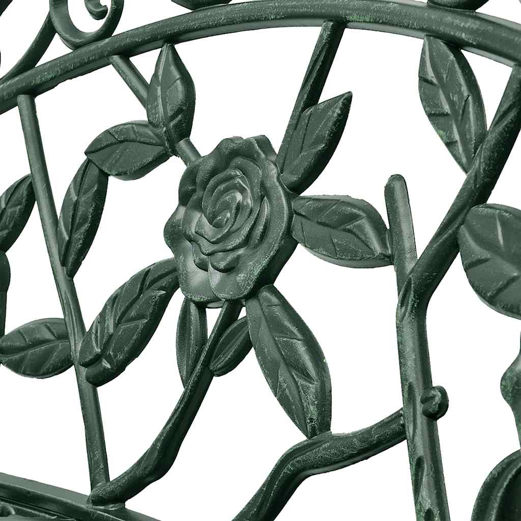 vidaXL Garden Bench | Green | Cast aluminium, Cast iron | 100 cm | Durable