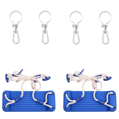 vidaXL Swing Seats with Ropes 2 pcs Blue 38x16 cm PE