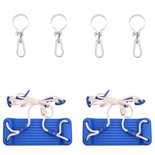 vidaXL Swing Seats with Ropes 2 pcs Blue 38x16 cm PE