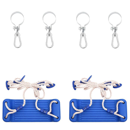 vidaXL Swing Seats with Ropes 2 pcs Blue 38x16 cm PE