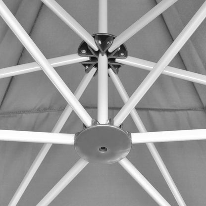 vidaXL Hexagonal Pop-Up Foldable Marquee Grey 3.6x3.1 m