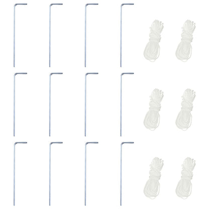 vidaXL Hexagonal Pop-Up Marquee with 6 Sidewalls Cream White 3.6x3.1 m