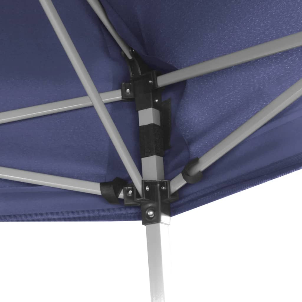 vidaXL Hexagonal Pop-Up Marquee with 6 Sidewalls Dark Blue 3.6x3.1 m