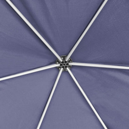 vidaXL Hexagonal Pop-Up Marquee with 6 Sidewalls Dark Blue 3.6x3.1 m