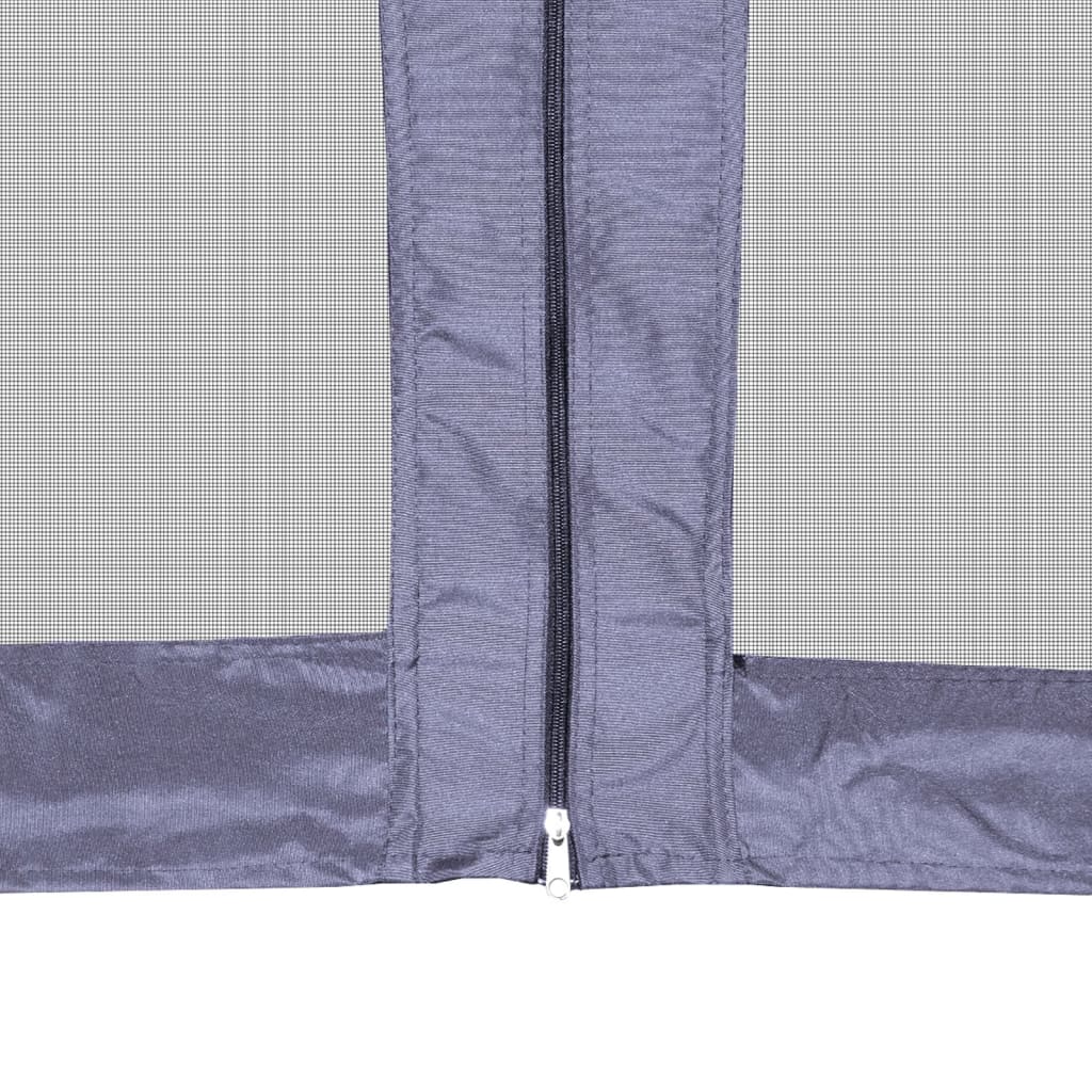 vidaXL Hexagonal Pop-Up Marquee with 6 Sidewalls Dark Blue 3.6x3.1 m