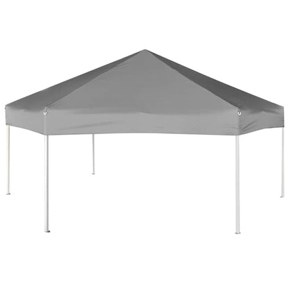 42111 vidaXL Hexagonal Pop-Up Marquee with 6 Sidewalls Grey 3,6x3,1 m