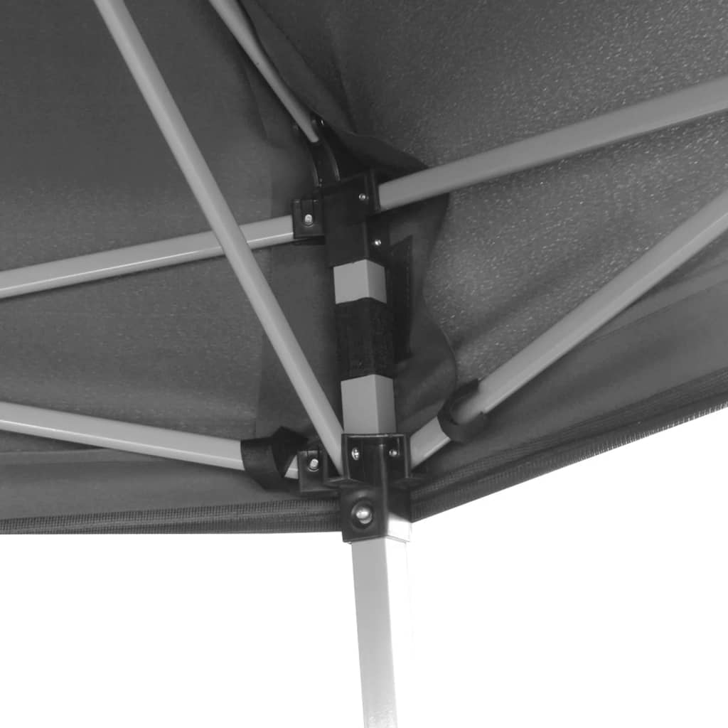 vidaXL Hexagonal Pop-Up Marquee with 6 Sidewalls Grey 3.6x3.1 m
