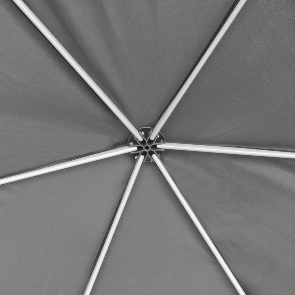 vidaXL Hexagonal Pop-Up Marquee with 6 Sidewalls Grey 3.6x3.1 m