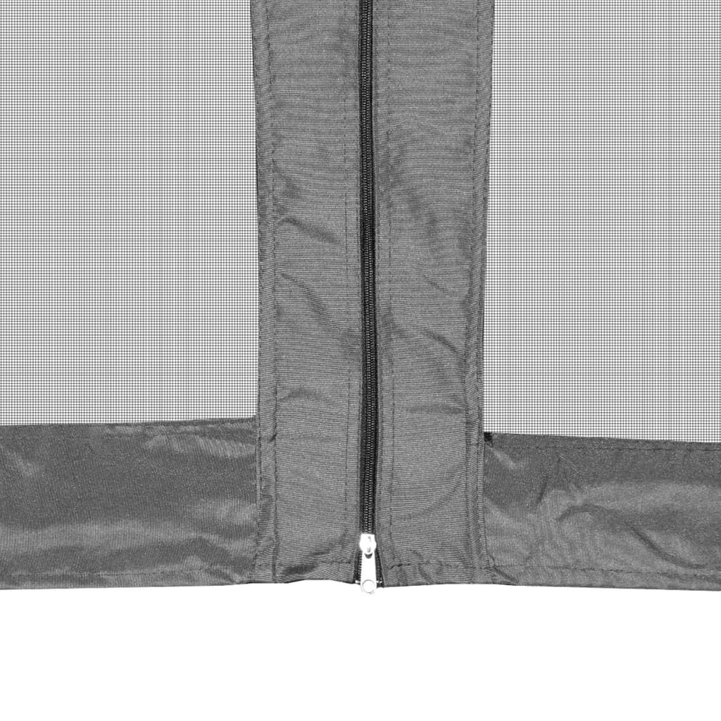 vidaXL Hexagonal Pop-Up Marquee with 6 Sidewalls Grey 3.6x3.1 m