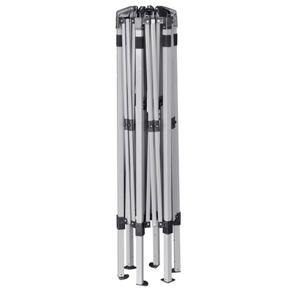 vidaXL Hexagonal Pop-Up Marquee with 6 Sidewalls Grey 3.6x3.1 m