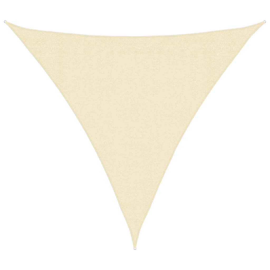 vidaXL Sunshade Sail HDPE Triangular 3.6x3.6x3.6 m Cream