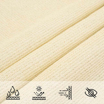 vidaXL Sunshade Sail HDPE Triangular 3.6x3.6x3.6 m Cream