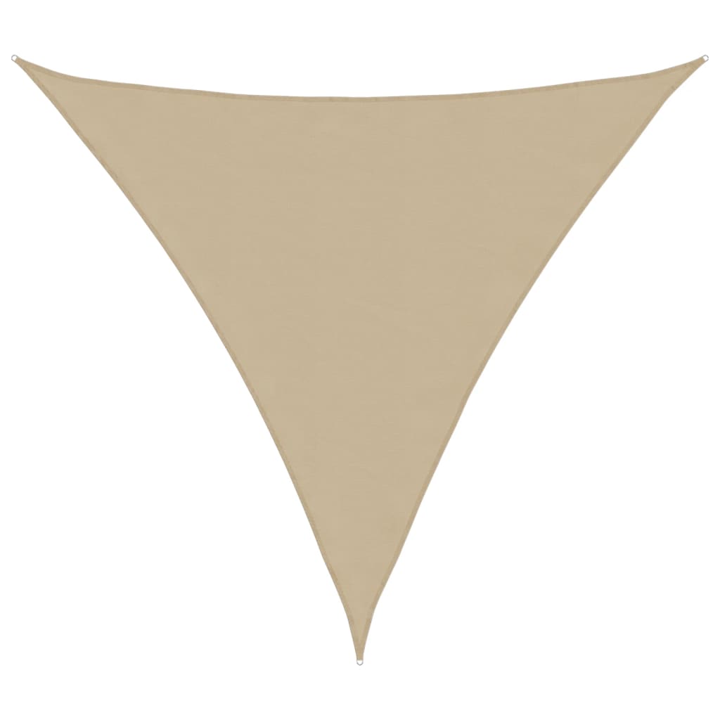 vidaXL Sunshade Sail Oxford Fabric Triangular 3.6x3.6x3.6 m Beige