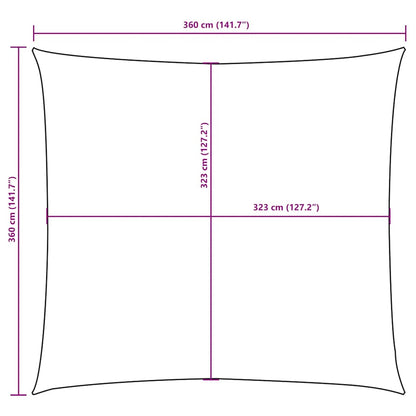 vidaXL Sunshade Sail Oxford Fabric Square 3,6x3,6 m Anthracite