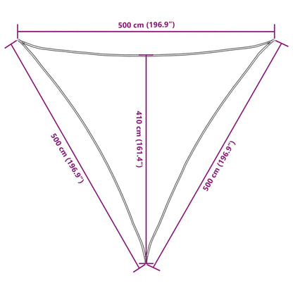 vidaXL Sunshade Sail Oxford Fabric Triangular 5x5x5 m Anthracite