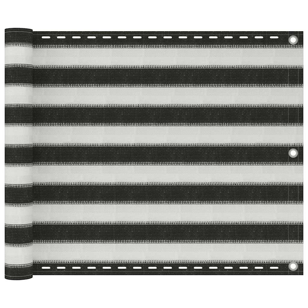 42317 vidaXL Balcony Screen HDPE 75x600 cm Anthracite and White