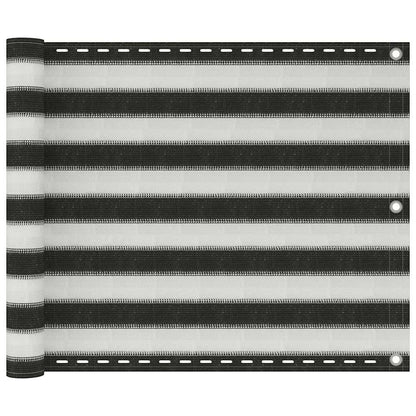 42317 vidaXL Balcony Screen HDPE 75x600 cm Anthracite and White