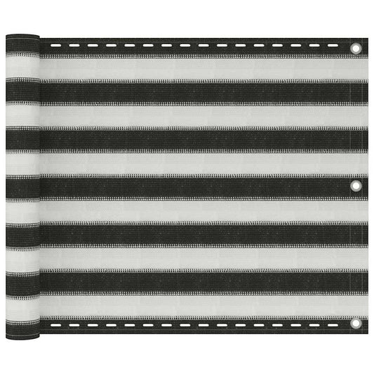 42317 vidaXL Balcony Screen HDPE 75x600 cm Anthracite and White