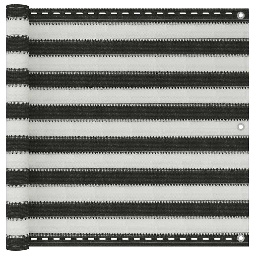 42318 vidaXL Balcony Screen HDPE 90x400 cm Anthracite and White