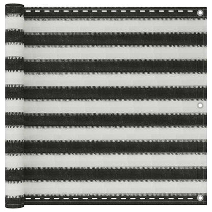 42318 vidaXL Balcony Screen HDPE 90x400 cm Anthracite and White