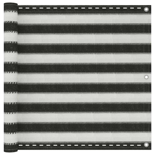 42318 vidaXL Balcony Screen HDPE 90x400 cm Anthracite and White