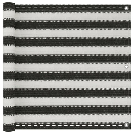 42319 vidaXL Balcony Screen HDPE 90x600 cm Anthracite and White