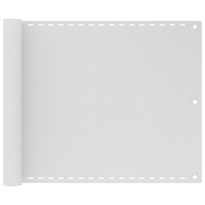 vidaXL Balcony Screen HDPE 75x400 cm White