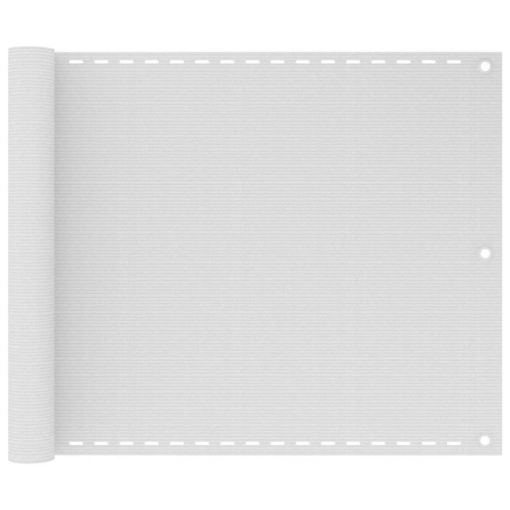 42320 vidaXL Balcony Screen HDPE 75x400 cm White