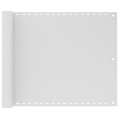 42320 vidaXL Balcony Screen HDPE 75x400 cm White