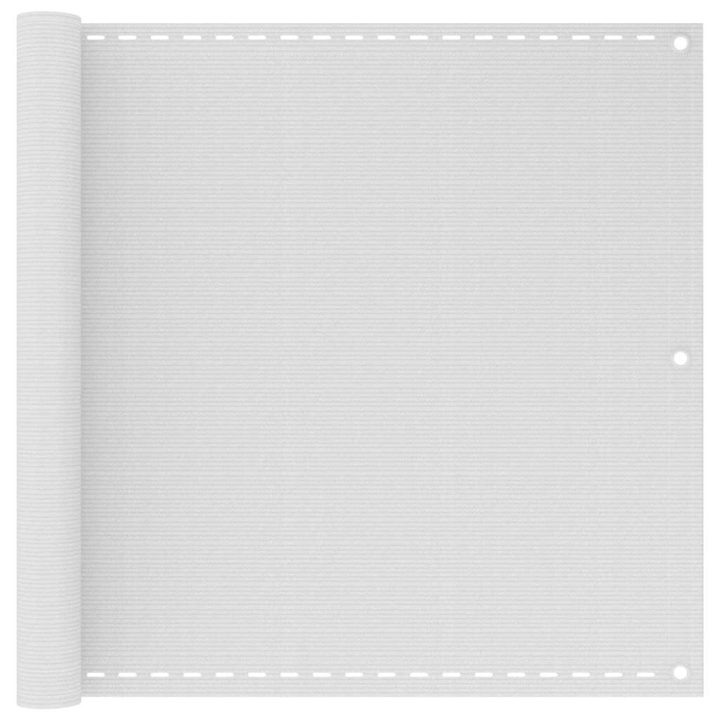 42322 vidaXL Balcony Screen HDPE 90x400 cm White