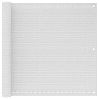 42322 vidaXL Balcony Screen HDPE 90x400 cm White