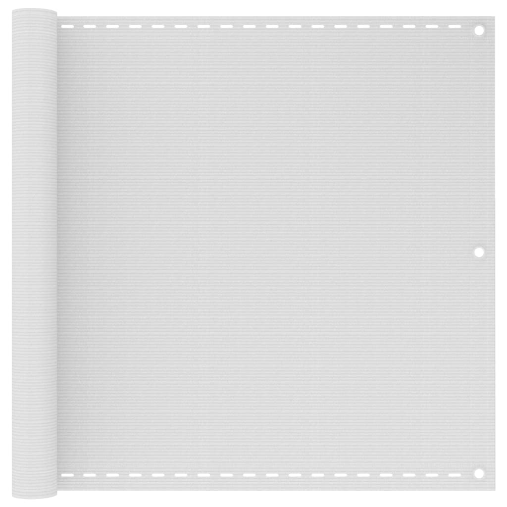 vidaXL Balcony Screen HDPE 90x600 cm White