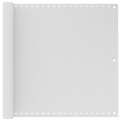 vidaXL Balcony Screen HDPE 90x600 cm White